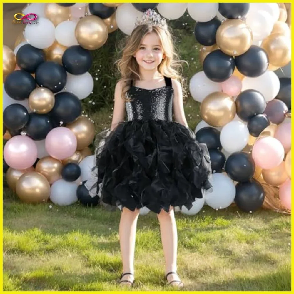 Sparkly Sequin Tutu Princess Dress Halter Sleeveless Party Ball Gown - Picture 7 of 7